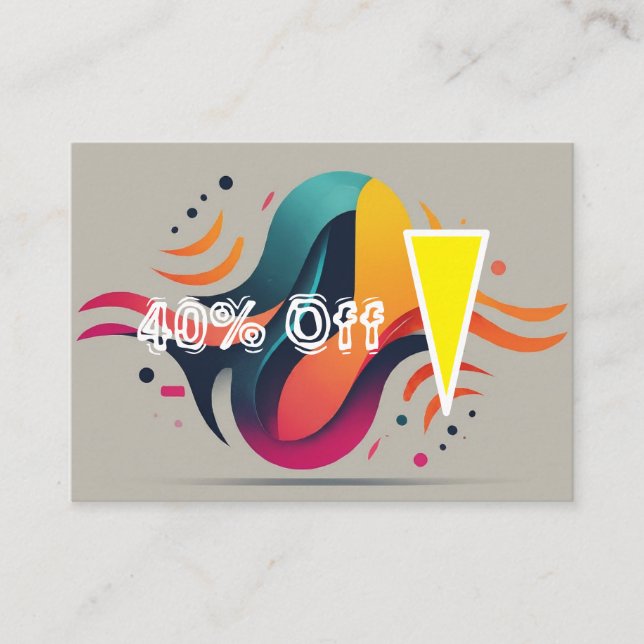 Cartão De Desconto 40% de economias inacreditáveis! (Frente)