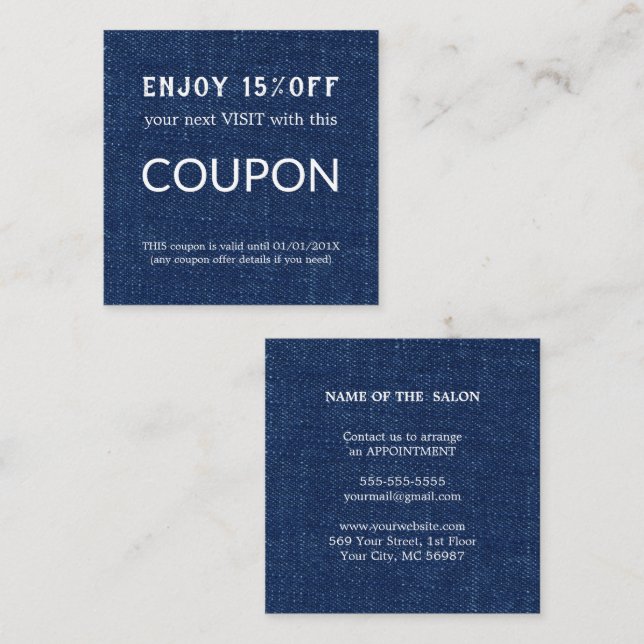 Cartão De Desconto Abastecimento de salões de relva de prata de luxo (Frente/Verso)