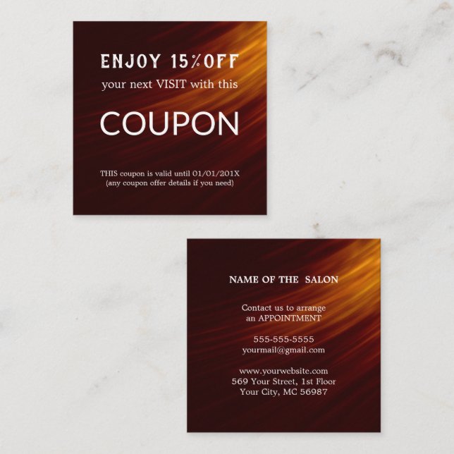 Cartão De Desconto Abastecimento de salões de relva de prata de luxo (Frente/Verso)