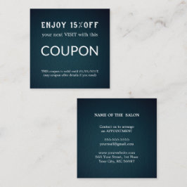 Cartão De Desconto Abastecimento de salões de relva de prata de luxo