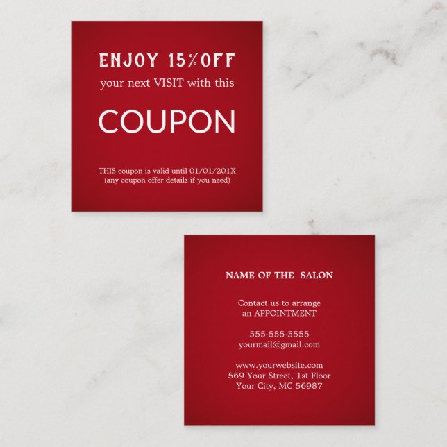 Cartão De Desconto Abastecimento de salões de relva de prata de luxo (Frente/Verso)