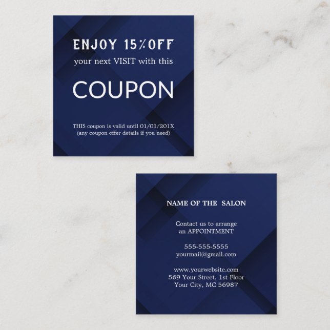 Cartão De Desconto Abastecimento de salões de relva de prata de luxo (Frente/Verso)