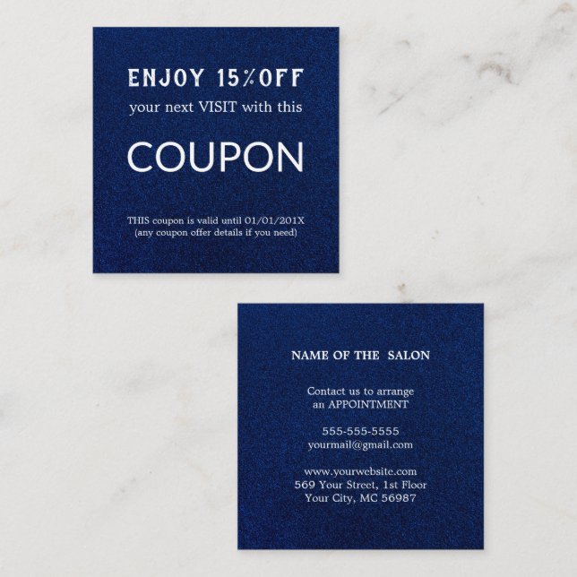 Cartão De Desconto Abastecimento de salões de relva de prata de luxo (Frente/Verso)