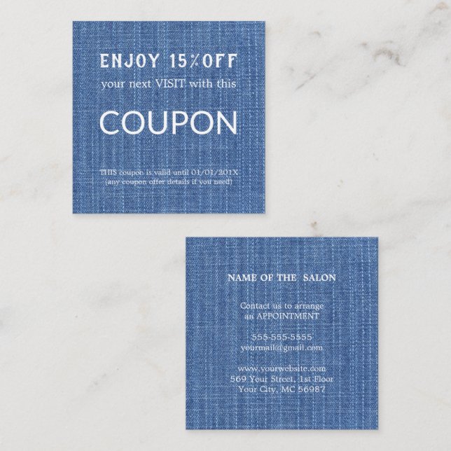 Cartão De Desconto Abastecimento de salões de relva de prata de luxo (Frente/Verso)