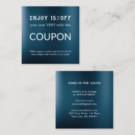 Cartão De Desconto Abastecimento de salões de relva de prata de luxo