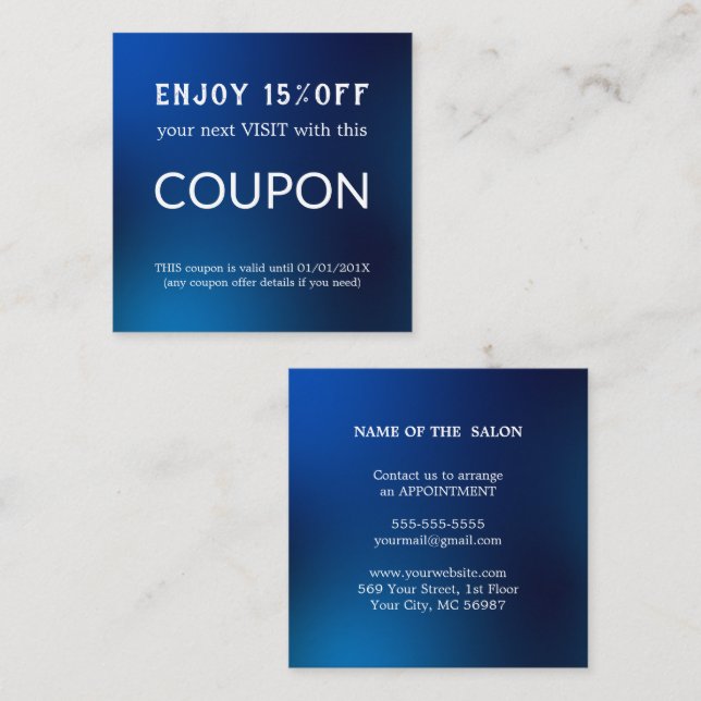 Cartão De Desconto Abastecimento de salões de relva de prata de luxo (Frente/Verso)