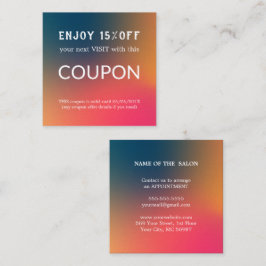 Cartão De Desconto Abastecimento de salões de relva de prata de luxo