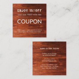 Cartão De Desconto Abastecimento de salões de relva de prata de luxo