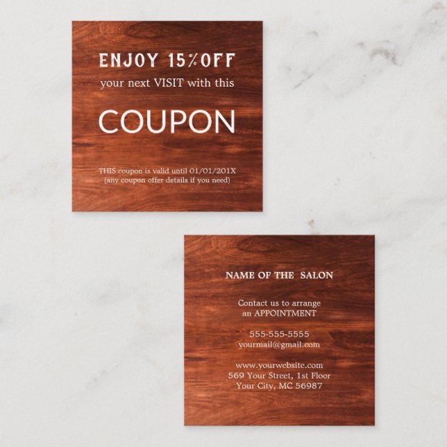 Cartão De Desconto Abastecimento de salões de relva de prata de luxo (Frente/Verso)