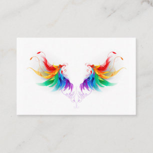 Cartão De Desconto Asas Fluffy Rainbow