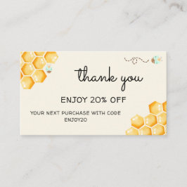 Cartão De Desconto Avejeira de abelhas produtoras de mel