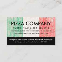 Cartão De Desconto bandeira do cupão de pizza itália