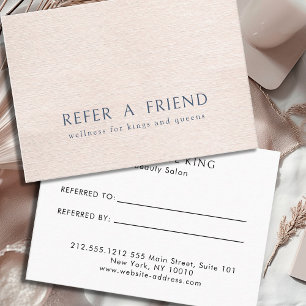 Cartão De Desconto Beige Modern Minimalist Salon