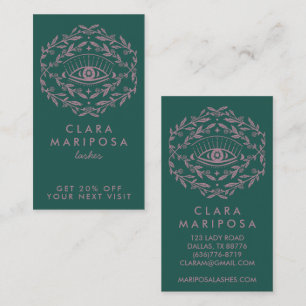 Cartão De Desconto Beleza do Boho Vinha Rosa visual mística