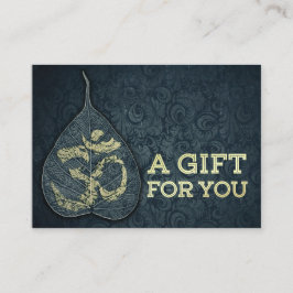 Cartão De Desconto Bodhi Leaf OM Símbolo YOGA Studio Gift Certificate