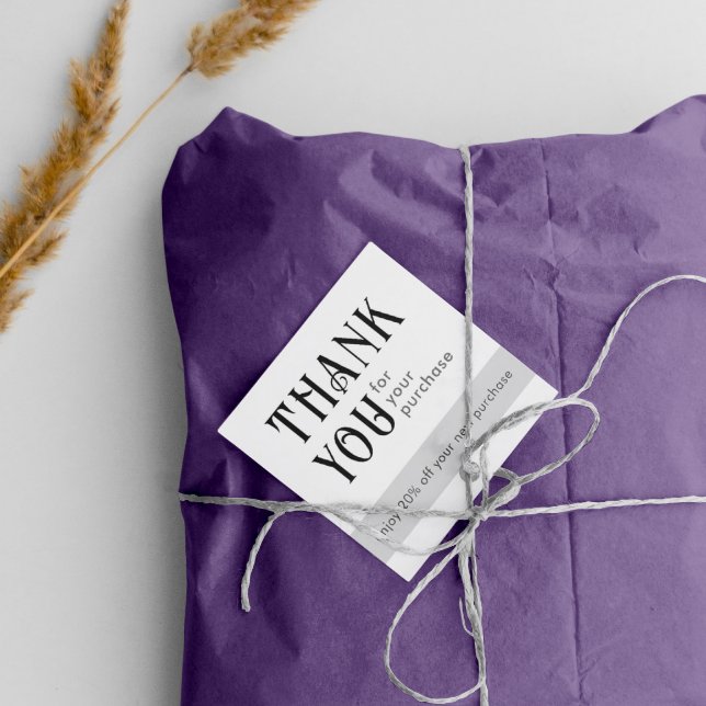 Cartão de Desconto Branco Quadrado (Criador carregado)