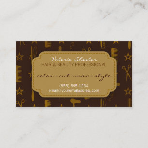 Cartão De Desconto Cabelo chique do ouro & dos Cocos & disconto do