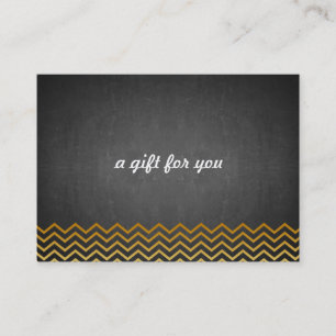 Cartão De Desconto Chalkboard Chevron Salon e Spa Gift Certificate