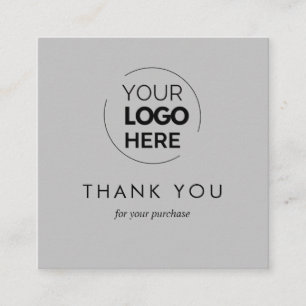 Cartão De Desconto Cinza personalizada Logotipo comercial Código QR O