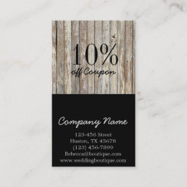 Cartão De Desconto construção do trabalhador manual do woodgrain do