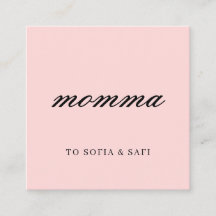 Contato Moderno de Mamãe Pêssego Design