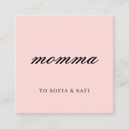 Cartão De Desconto Contato Moderno de Mamãe Pêssego Design