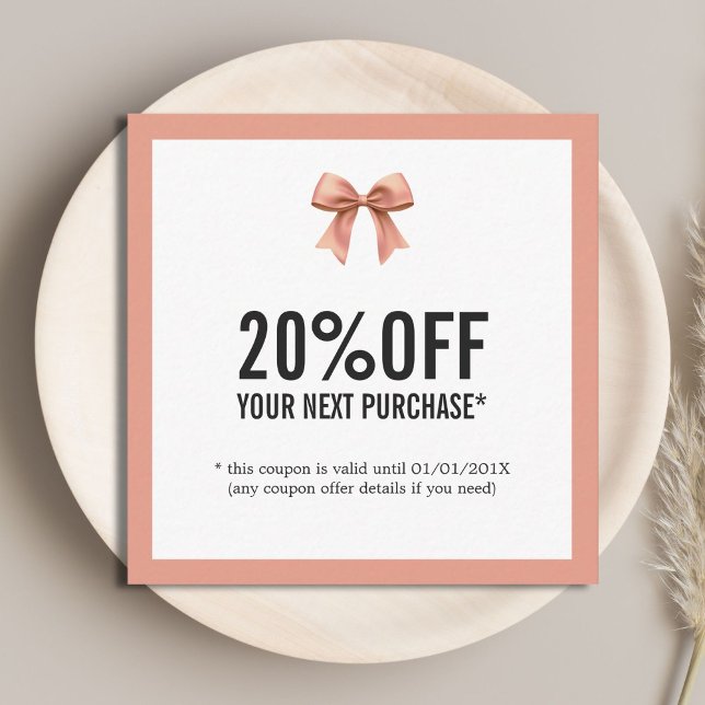 Cartão De Desconto Coupon Salão de Bela Na moda do Pastel Pastel (Criador carregado)