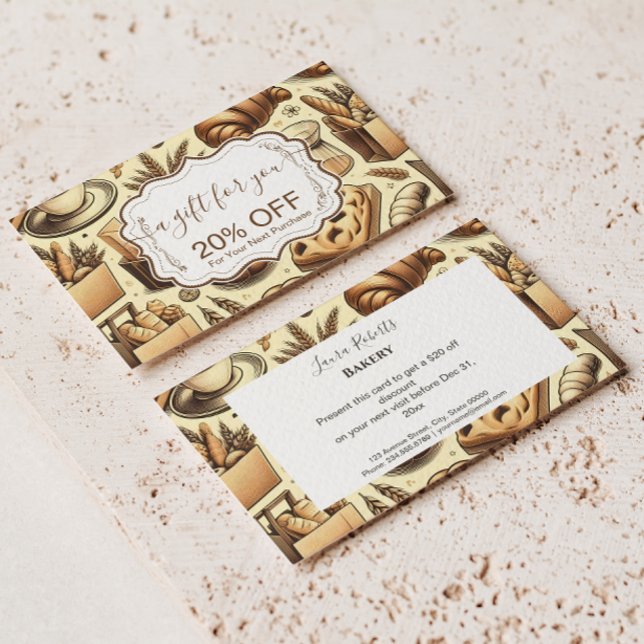 Cartão De Desconto Cozy Cottage Baking (Criador carregado)