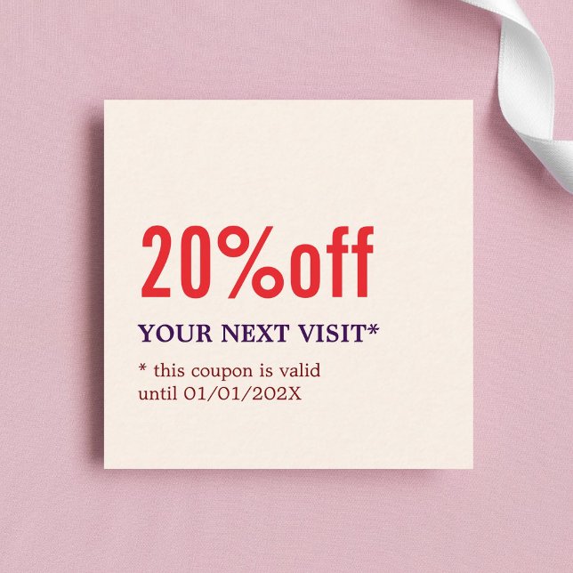 Cartão De Desconto Cupão de Beleza Negra do Pastel Na moda Elegante (Criador carregado)