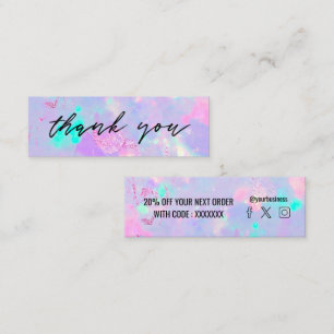 cartão de desconto de gemstone opal roxo