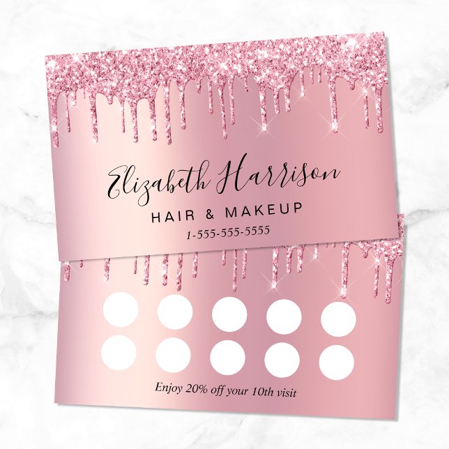 Cartão de Desconto de Lealdade de Leitura Cor-de-R (Criador carregado)