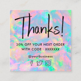 cartão de desconto de textura opal pastel gemstone