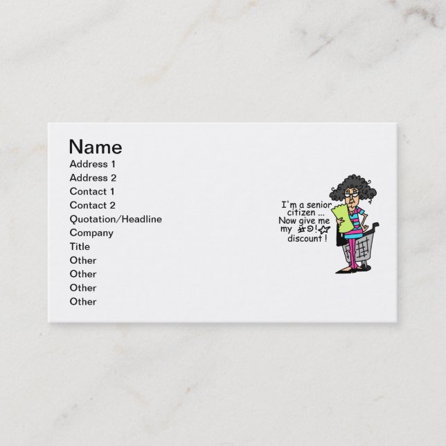 Cartão De Desconto Disconto do idoso (Frente)
