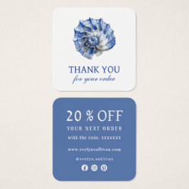 Cartão de desconto do logotipo da Cana Azul