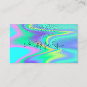 Cartão De Desconto Elegante Modern Confetti Holographic