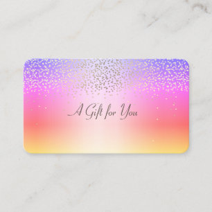 Cartão De Desconto Elegante Moderno Confetti Shiny Ombre