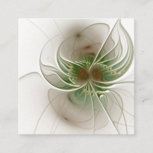 Cartão De Desconto Flores de fantasia fractal suaves e tenra