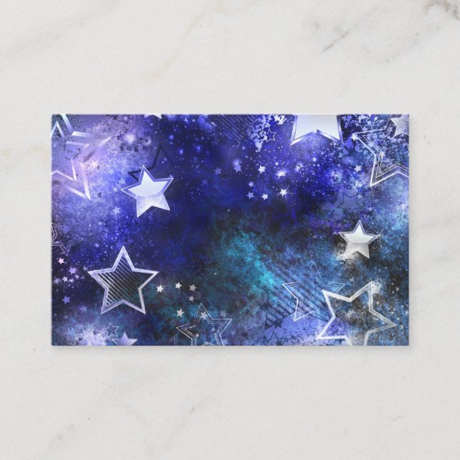 Cartão De Desconto Fundo de Espaço com Estrelas (Frente)