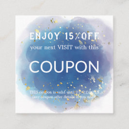 Cartão De Desconto Glitter de Glam Moderno de Script de Assinatura Ho