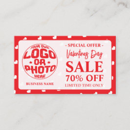 Cartão De Desconto Hearts Happy Valentine’s Day Modern Love Pattern