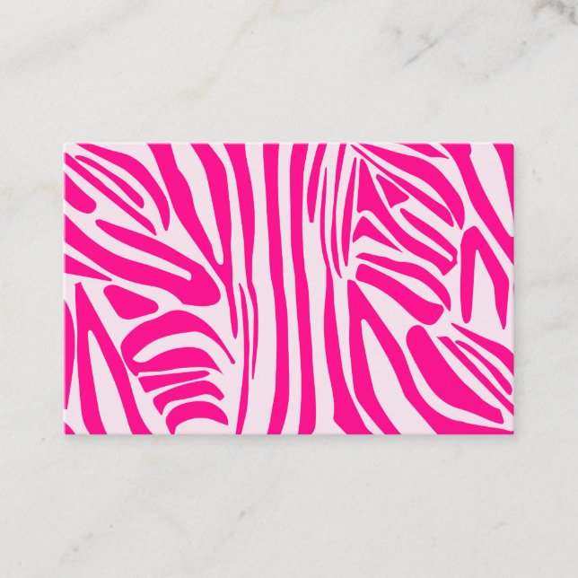 Cartão De Desconto Impressão zebra rosa (Frente)