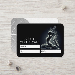 Cartão De Desconto Instrutor Yoga Reiki Pose Rei Pigeon com uma perna
