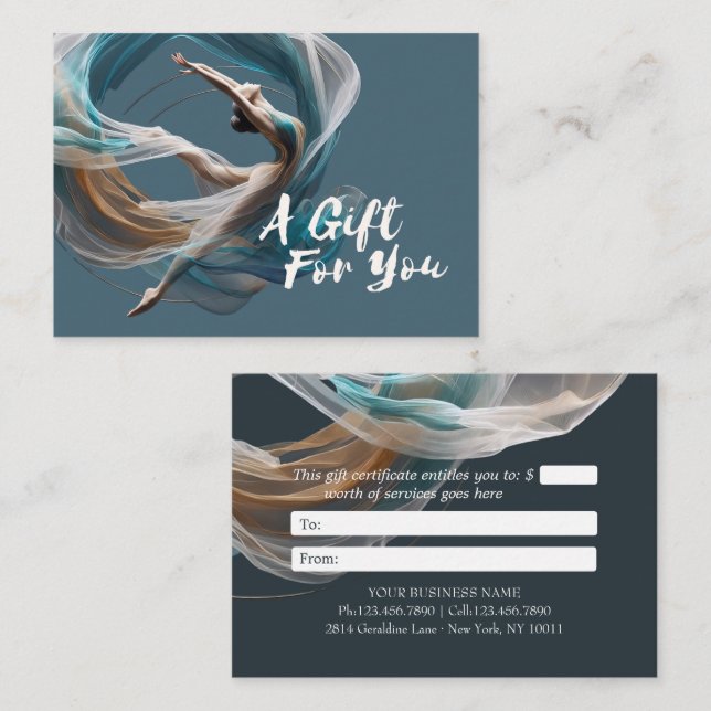 Cartão De Desconto Malhação de pilotos instrutores de ioga aérea voad (Frente/Verso)