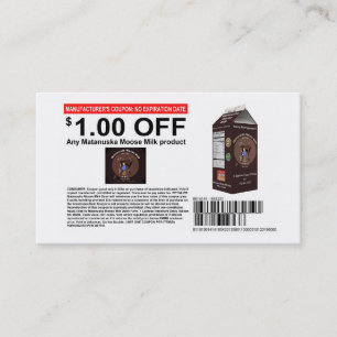 Cartão De Desconto Matanuska Moose Milk Coupon