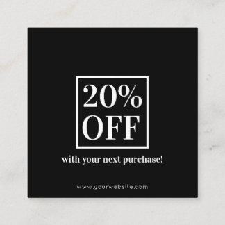 Cartão de desconto mínimo