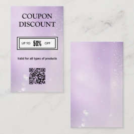Cartão de desconto mínimo de código QR