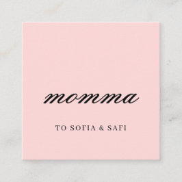 Cartão De Desconto Modern Blush Pink Mommy Contact Card