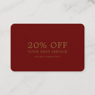 Cartão De Desconto Moderno e Na moda - Qualquer Cor - Voucher de Desc