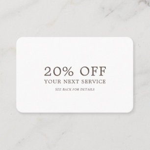 Cartão De Desconto Moderno e Na moda - Qualquer Cor - Voucher de Desc