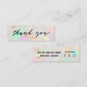 cartão de desconto opal gemstone